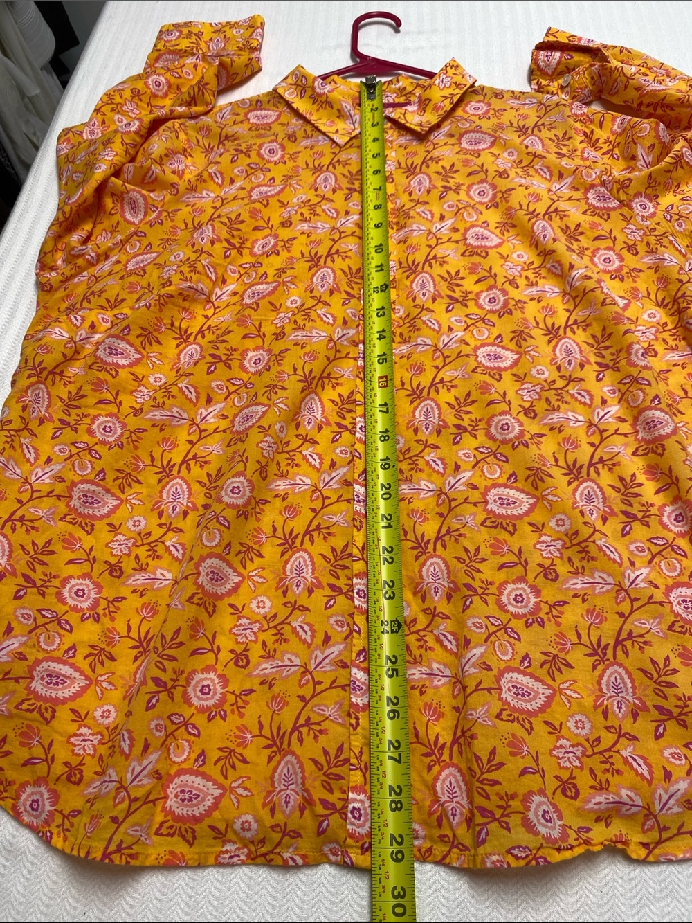 Talbots Plus Floral Button Front Cotton Blouse Botanical Boho Cottagecore 2X - Picture 9 of 10